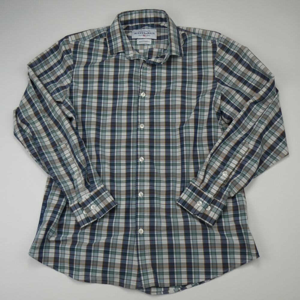 NEW men's Mizzen + Main Leeward Collection button-down shirt, Medium